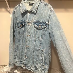 Women’s M denim jacket with comic book image on back